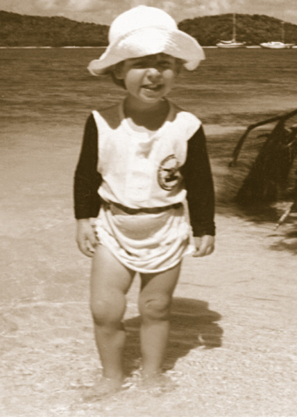 Vintage Kids on the Beach